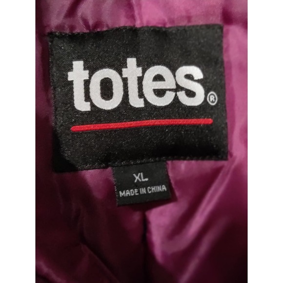 Pre-Owned Totes Purple Puffer Jacket Size XL - Picture 4 of 5